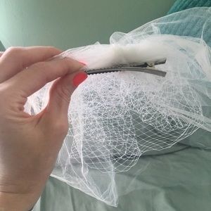 2 tier birdcage bridal veil